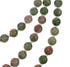 Native American Navajo Sterling Silver 3-Strand Unakite Bead Necklace JX129834