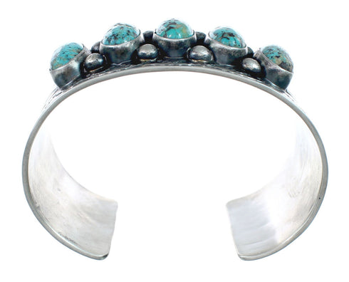 Navajo Turquoise Multistone Sterling Silver Cuff Bracelet AX129787