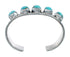 Navajo Turquoise Multistone Sterling Silver Cuff Bracelet AX129790