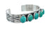 Navajo Turquoise Multistone Sterling Silver Cuff Bracelet AX129791