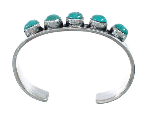 Navajo Turquoise Multistone Sterling Silver Cuff Bracelet AX129791