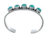 Navajo Turquoise Multistone Sterling Silver Cuff Bracelet AX129791