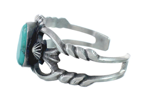 Native American Sterling Silver Turquoise Cuff Bracelet AX129795