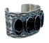 Native American Navajo Sterling Silver Onyx Cuff Bracelet AX129806