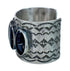 Native American Navajo Sterling Silver Onyx Cuff Bracelet AX129806