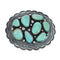 Native American Sterling Silver And Turquoise Belt Buckle AX129809