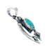 Genuine Sterling Silver Navajo Turquoise Naja Pendant AX129491