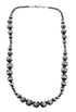 Old Pawn Style Sterling Silver Navajo Bead Necklace AX129493