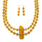 2- Strand Amber Authentic Sterling Silver Bead Necklace Earrings Set AX129494