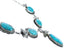 Authentic Sterling Silver Turquoise Navajo Link Necklace AX129496