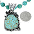 Navajo Turquoise Sterling Silver Bead Necklace And Pendant Set AX129497