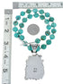 Navajo Turquoise Sterling Silver Bead Necklace And Pendant Set AX129497
