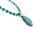 Navajo Turquoise Sterling Silver Bead Necklace And Pendant Set AX129498