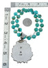 Navajo Turquoise Sterling Silver Bead Necklace And Pendant Set AX129498