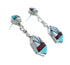 Sterling Silver Zuni Multicolor Inlay Sun Post Dangle Earrings AX129522