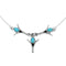 Native American Sterling Silver Turquoise Link Necklace AX129530