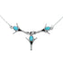 Native American Sterling Silver Turquoise Link Necklace AX129530