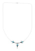 Native American Sterling Silver Turquoise Link Necklace AX129530