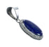 Navajo Authentic Sterling Silver Lapis Pendant AX129829