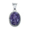 Native American Charoite Sterling Silver Pendant AX129835