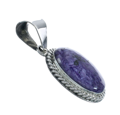 Native American Charoite Sterling Silver Pendant AX129837