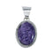 Native American Charoite Sterling Silver Pendant AX129838