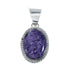 Native American Charoite Sterling Silver Pendant AX129838