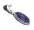 Native American Charoite Sterling Silver Pendant AX129838