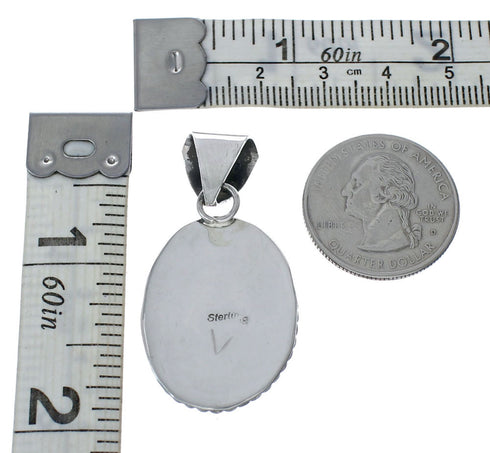 Native American Purple Oyster Sterling Silver Pendant AX129857