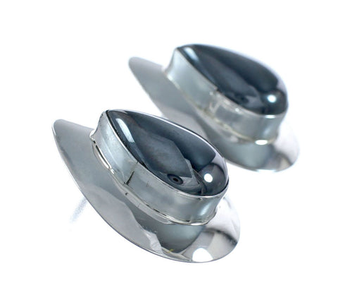 Native American Hematite And Genuine Sterling Silver Post Earrings JX129801