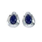 Native American Man Made Lapis And Genuine Sterling Silver Post Earrings JX129799