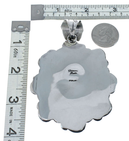 Native American Navajo Turquoise Sterling Silver Pendant AX129818