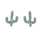 Southwest Sterling Silver Opal Inlay Cactus Post Stud Earrings AX129935