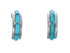 Southwest Sterling Silver Turquoise Post Hoop Earrings AX129948