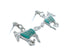 Turquoise Inlay Sterling Silver Horse Post Dangle Earrings AX129985