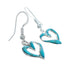 Turquoise Sterling Silver Heart Inlay Hook Dangle Earrings AX130009