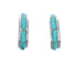 Southwest Sterling Silver Turquoise Post Hoop Earrings AX130014