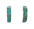 Southwest Sterling Silver Turquoise Post Hoop Earrings AX130015
