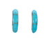 Southwest Sterling Silver Turquoise Post Hoop Earrings AX130017
