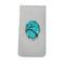 Native American Genuine Sterling Silver Turquoise Money Clip AX129782