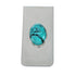 Native American Genuine Sterling Silver Turquoise Money Clip AX129782