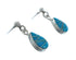 Genuine Sterling Silver Turquoise Inlay Post Dangle Earrings JX129624