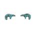 Southwest Sterling Silver Turquoise Inlay Bear Post Earrings JX129611