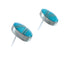Genuine Sterling Silver Turquoise Inlay Post Earrings JX129617