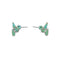 Southwest Sterling Silver Turquoise Jet Inlay Bird Post Earrings JX129608