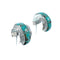 Sterling Silver Southwest Turquoise Post Hoop Earrings JX129633