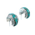 Sterling Silver Southwest Turquoise Post Hoop Earrings JX129633