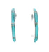 Sterling Silver Southwest Turquoise Post Hoop Earrings JX129635