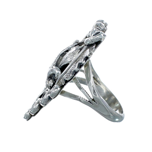 Navajo Authentic Sterling Silver Eagle Ring Size 7 AX129569