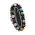 Native American Sterling Silver Multistone Inlay Ring Size 10 AX129572